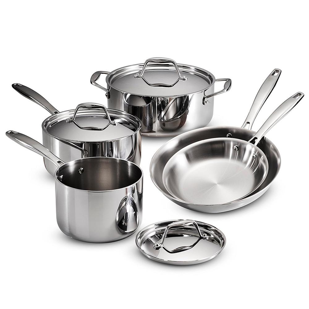 Tramontina Gourmet TriPly Clad 8Piece Stainless Steel Cookware Set