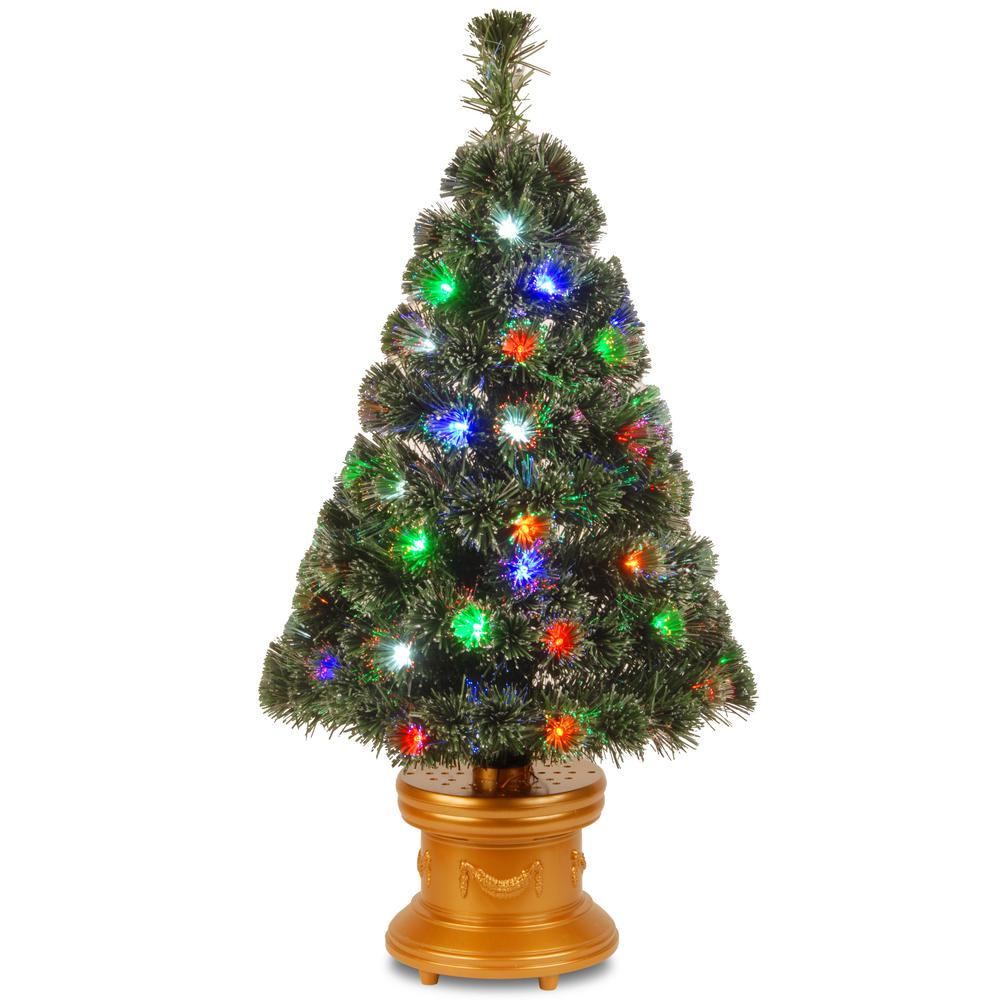 Fiber Optic Christmas Trees - Artificial Christmas Trees - The Home 3 ft. Fiber Optic Evergreen Fireworks Artificial Christmas Tree - Fiber Optic Christmas Trees - Artificial Christmas Trees - The Home
