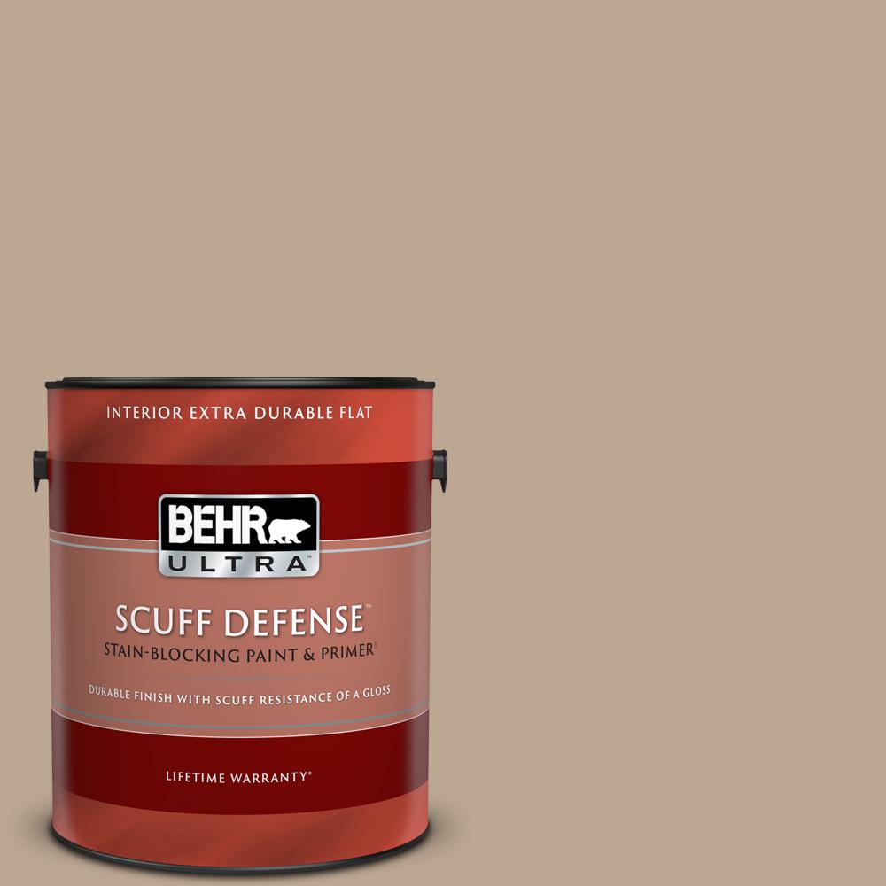 Behr Ultra 1 Gal 700d 4 Brown Teepee Extra Durable Flat Interior Paint And Primer In One 172401 The Home Depot