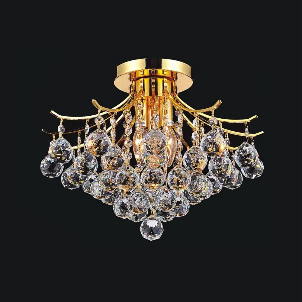 Cwi Lighting Princess 4 Light Gold Flush Mount 8012c16g The Home