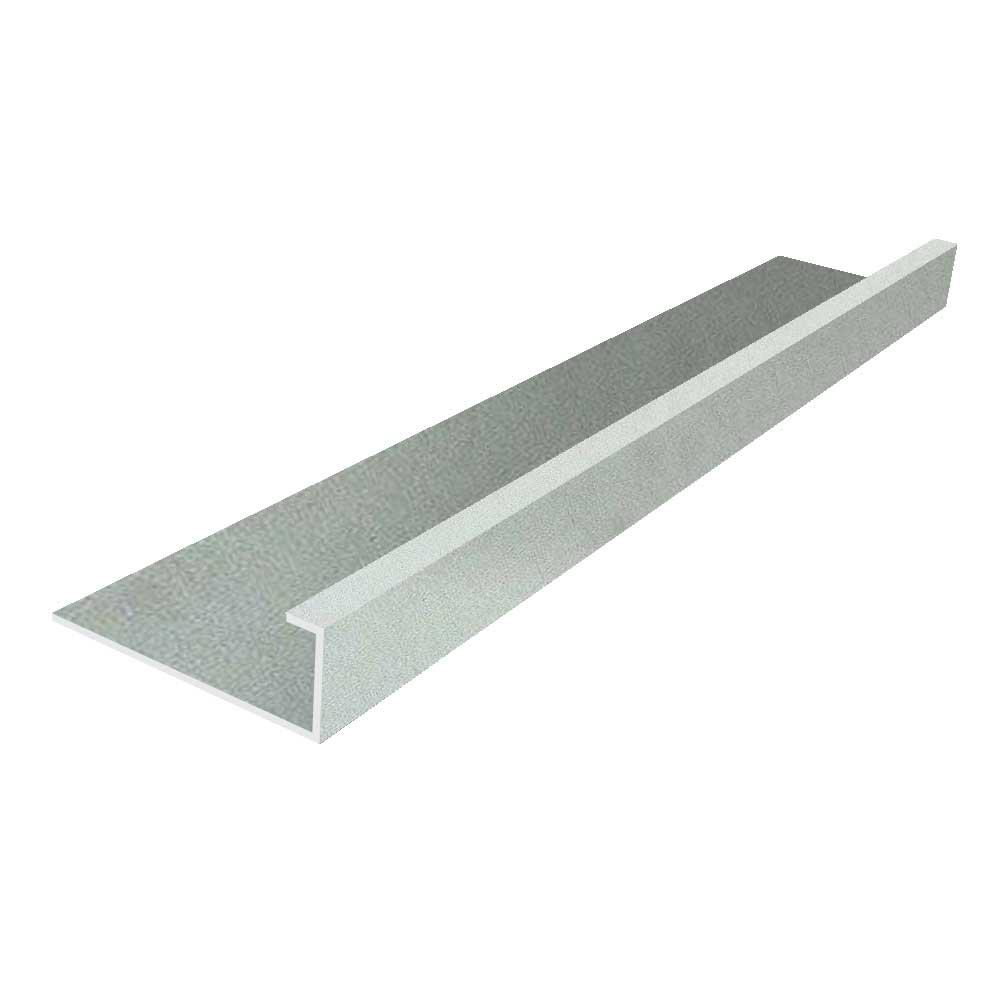 Construction Metals 4 in x 1.5 in x .5 in x 6 ft. Rain Diverter Flashing GalvanizedRD672G The