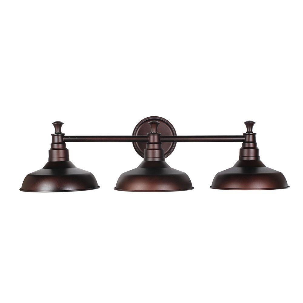 Design House Kimball 3 Light Textured Coffee Bronze Indoor Vanity Light 520320 The Home Depot