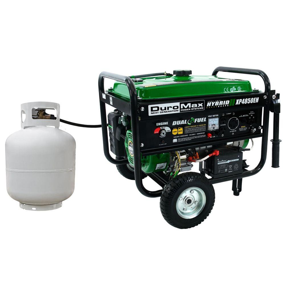 Duromax 4,850-Watt Dual Fuel Propane/Gas Powered Electric Start