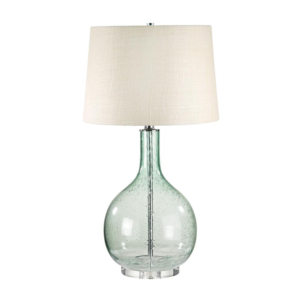 Titan Lighting 28 In Green Seed Glass Table Lamp Tn 891509 The Green Seed Glass Table Lamp
