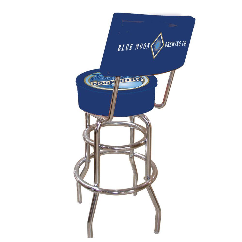 Trademark Blue Moon 30 In Chrome Swivel Cushioned Bar Stool Bm1100 Chrome Swivel Cushioned Bar Stool
