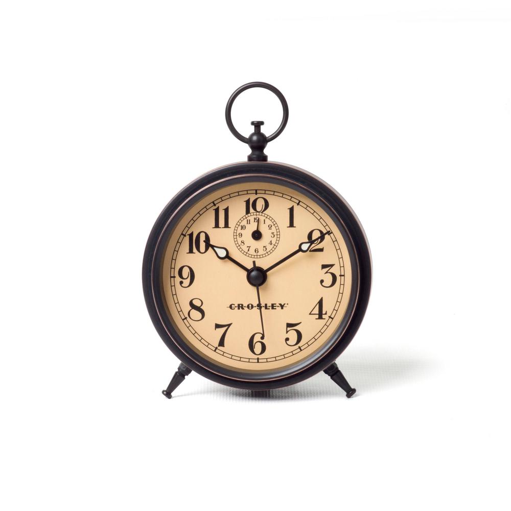 Crosley Vintage Metal Finial alarm - black