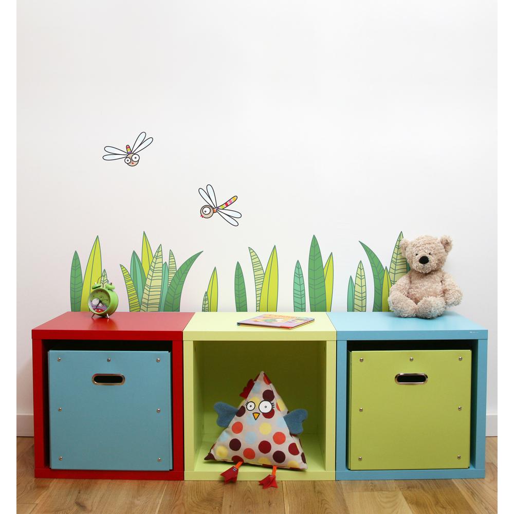 36 In X 20 Multi Color Grass Kids Wall Decal