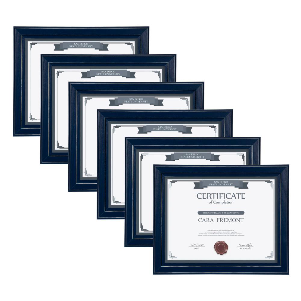 Designovation Kieva 8 5 In X 11 Distressed Navy Blue
