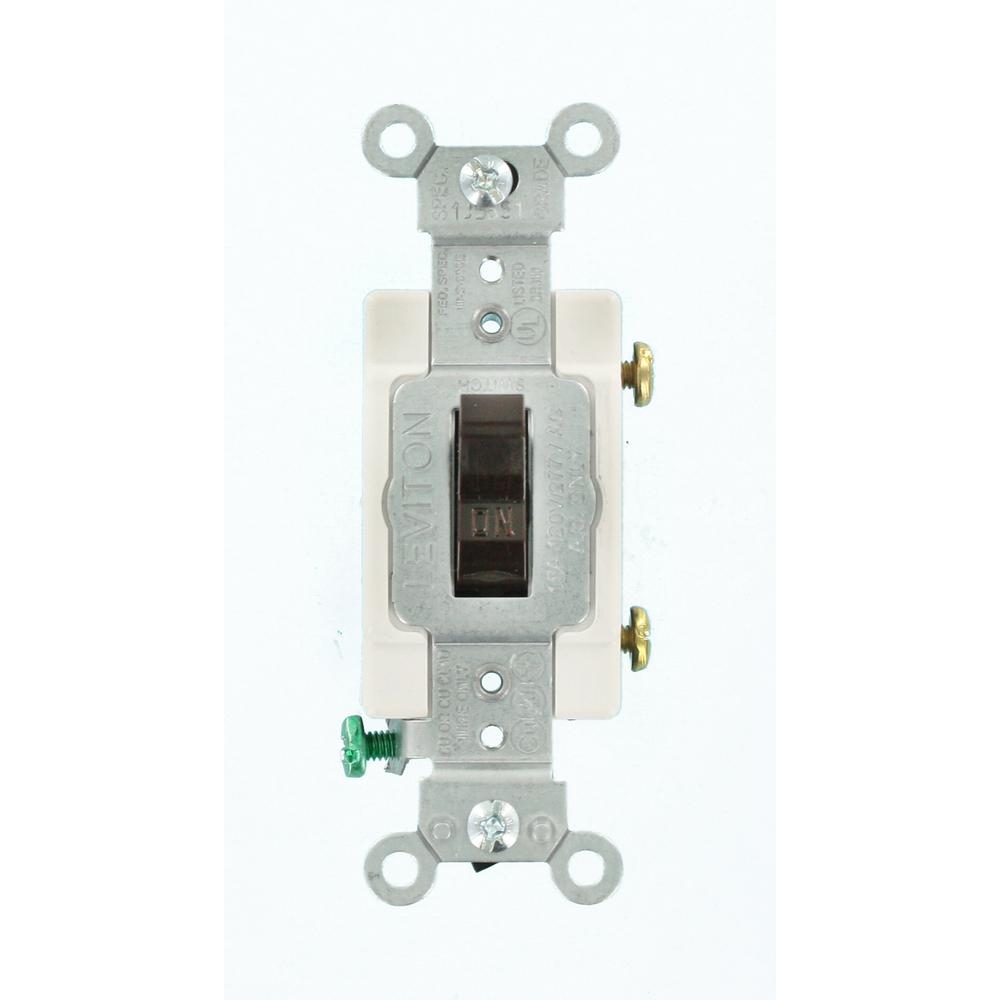 Leviton 15 Amp Commercial Grade Single Pole Toggle Switch ...