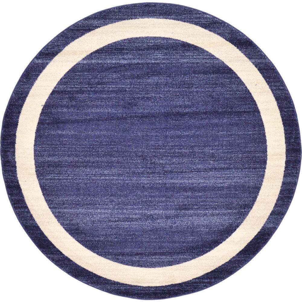 round navy rug nursery