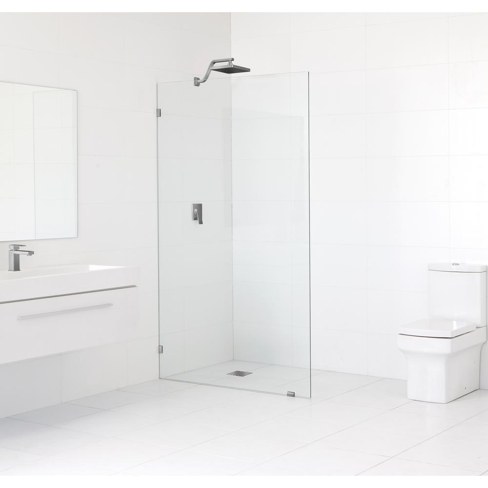Fixed Shower Doors Showers The Home Depot - Single Sided Glass Shower Door Fixed Shower Doors Showers The Home Depot - Single Sided Glass Shower Door