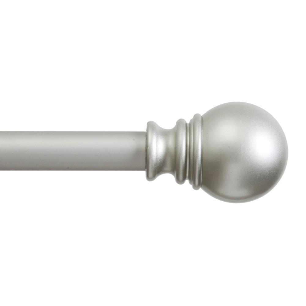 silver curtain rods 120 inches