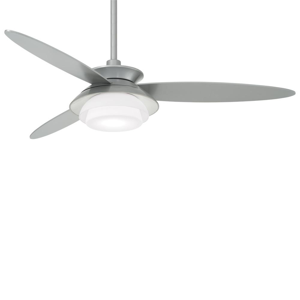 Minka Aire Stack 56 In Integrated Led Indoor Silver Ceiling Fan With Light With Remote Control