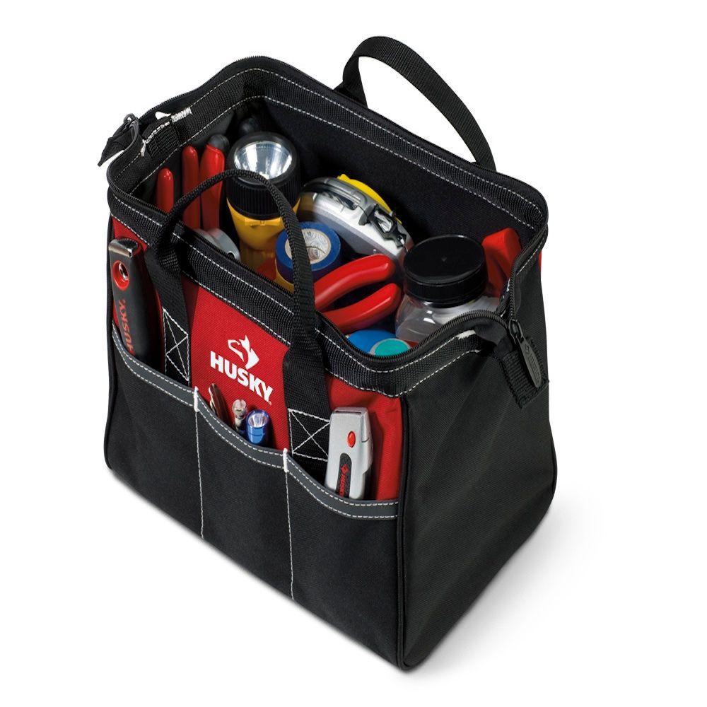 Husky 12 In Tool Bag Gp 43683n13 The Home Depot Husky 12 In Tool Bag