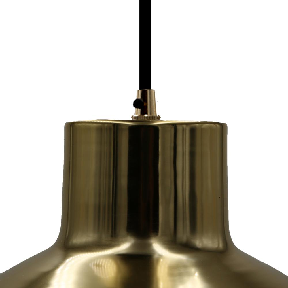 Sorrento 1-Light Gold Hanging Pendant with Metal Shade