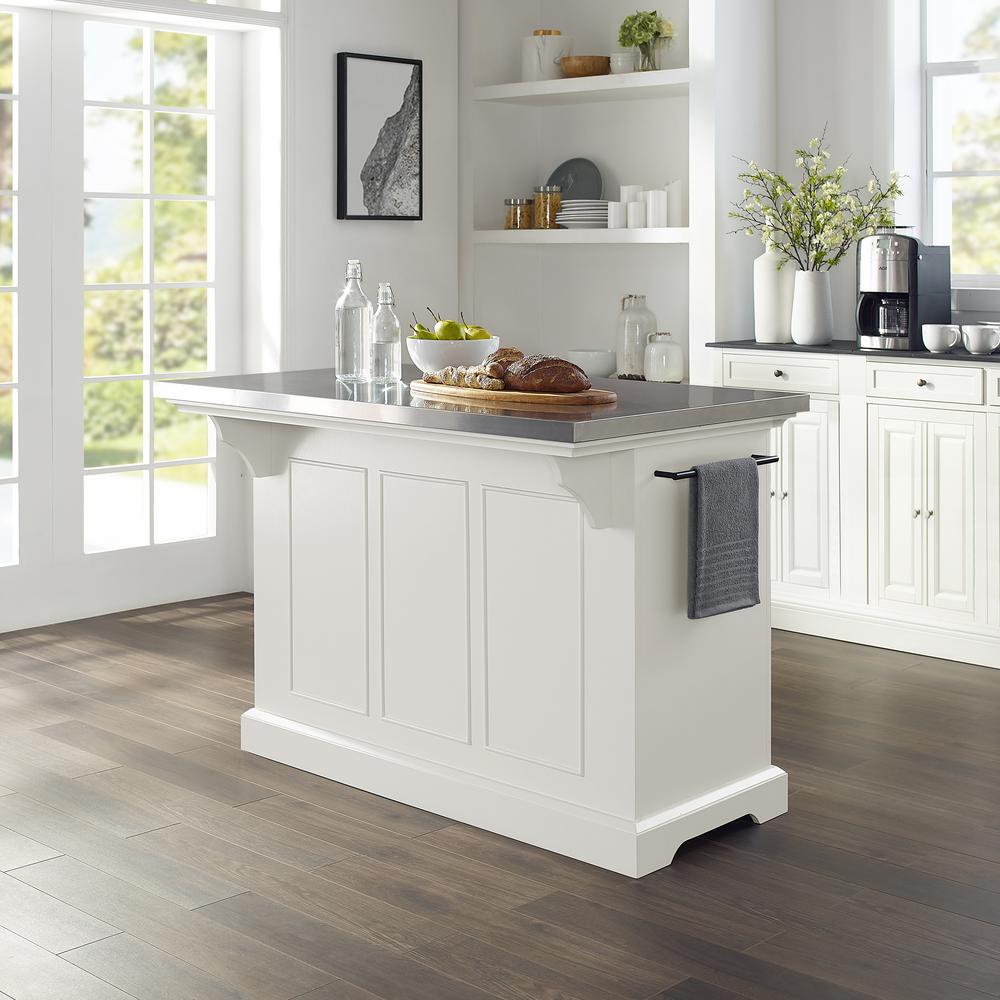 Crosley Julia White Kitchen Island KF30025AWH The Home Depot