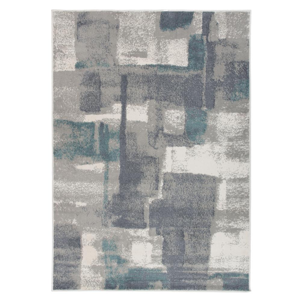 World Rug Gallery Contemporary Geometric Bo Design Gray 5 Ft X 7 Area