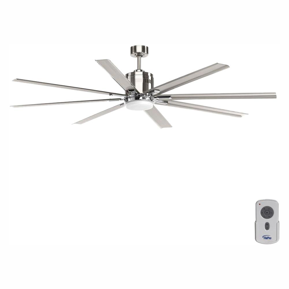 Progress Lighting Vast Collection 72 In Led Indoor Brushed Nickel Industrial Ceiling Fan With Light Kit And Remote