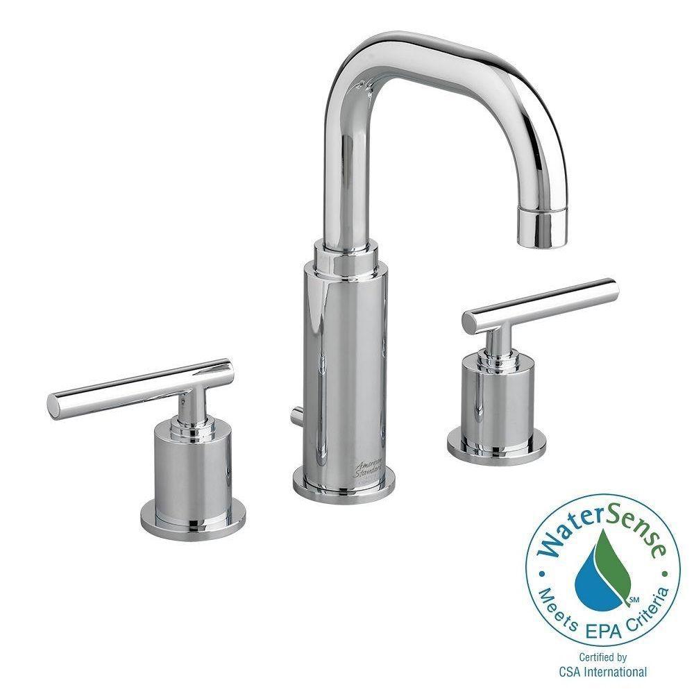 American Standard Monterrey 8 In Widespread 2 Handle High Arc Bathroom Faucet In Polished 5492