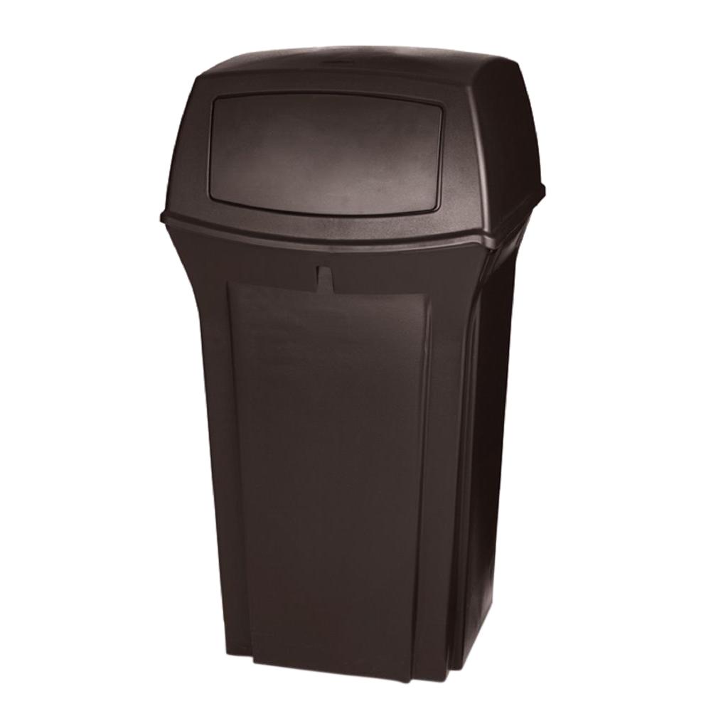 Rubbermaid Commercial Products Ranger 35 Gal. Brown 2-Door Trash Can by Rubbermaid Commercial Products