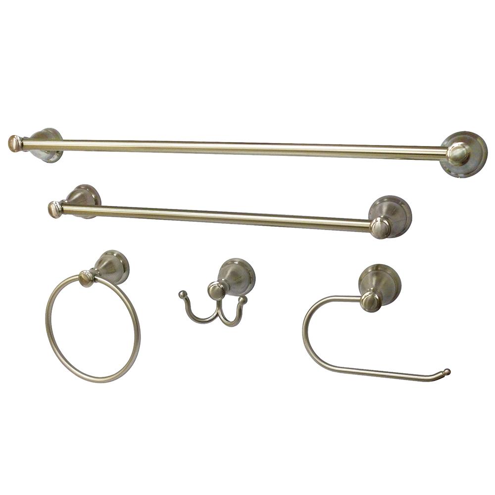 Nickel Kingston Br Bathroom Hardware Bath Accessories The Buena Vista 5 Piece Bath Hardware Set In Satin Nickel