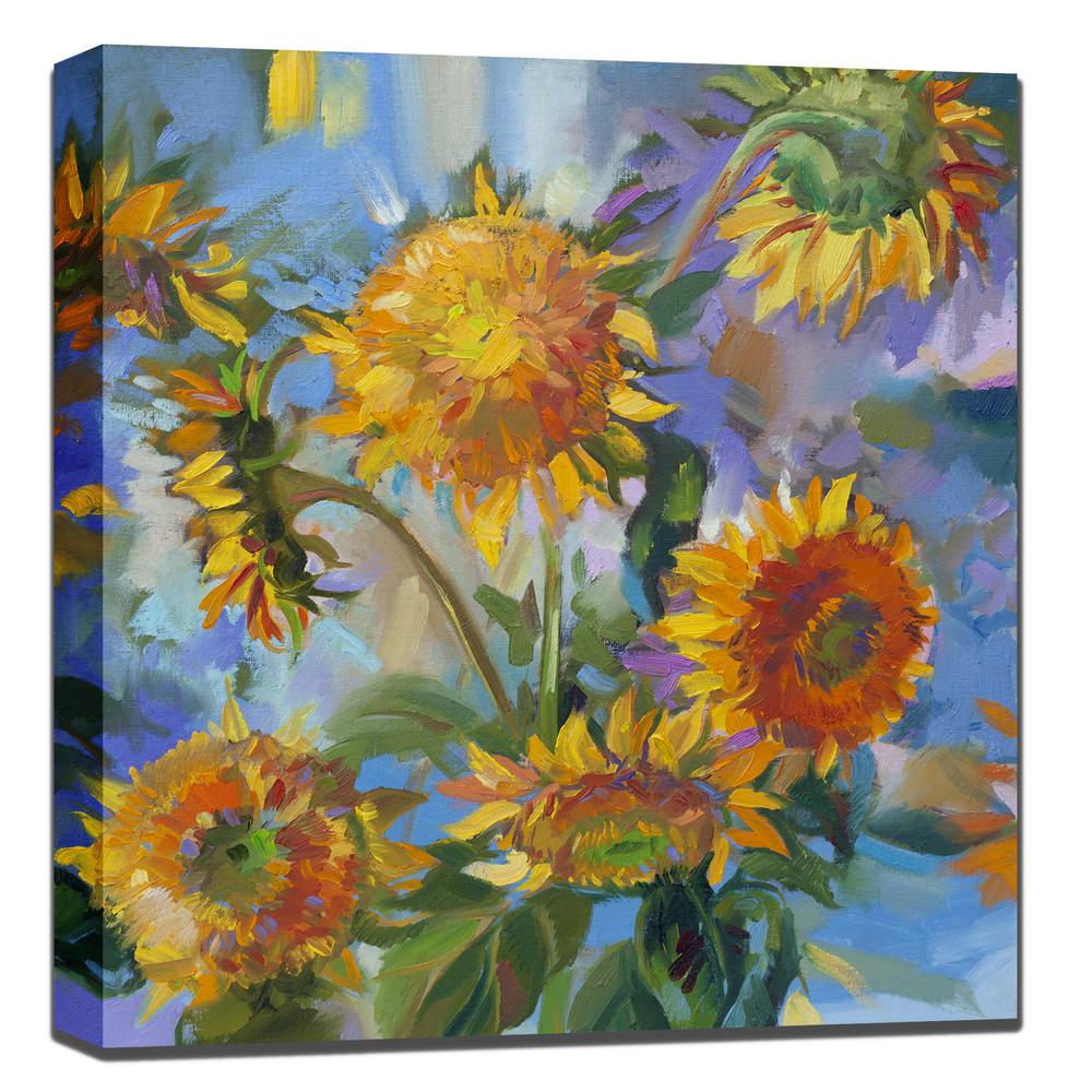 24 in. x 24 in. Sunflower Modern Outdoor Canvas Art80810