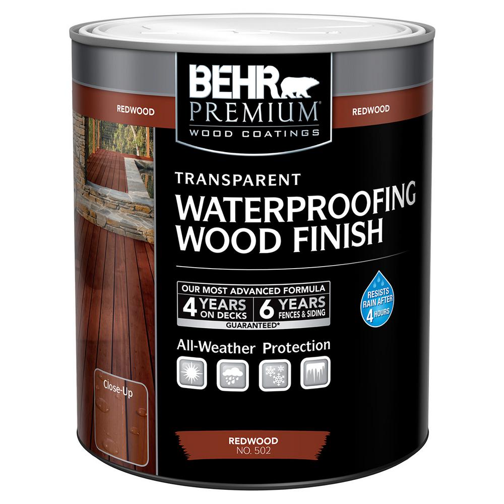 BEHR 1 gal. Redwood Oil-Latex Stain-00901 - The Home Depot