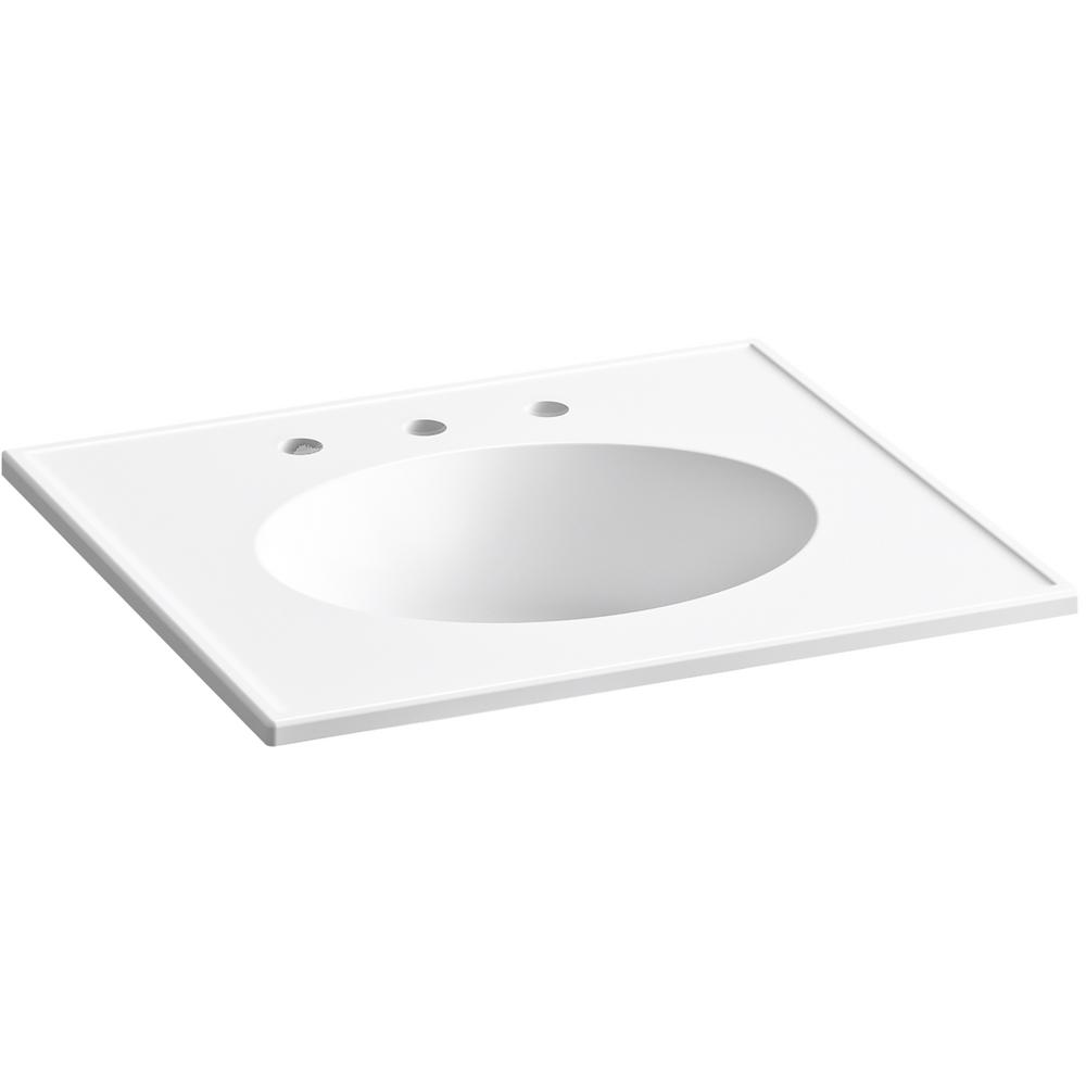 KOHLER Ceramic/Impressions 25 in. W. Rectangular Vanity Top with 8 in
