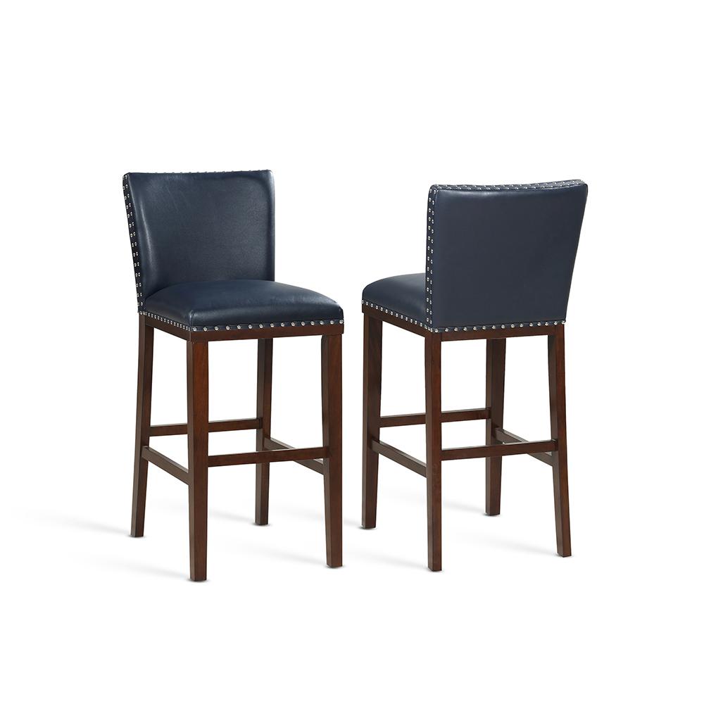 Steve Silver 30 In Navy Contemporary Bar Stool Set Of 2 Steve Silver 30 In Navy Contemporary Bar Stool Set Of 2