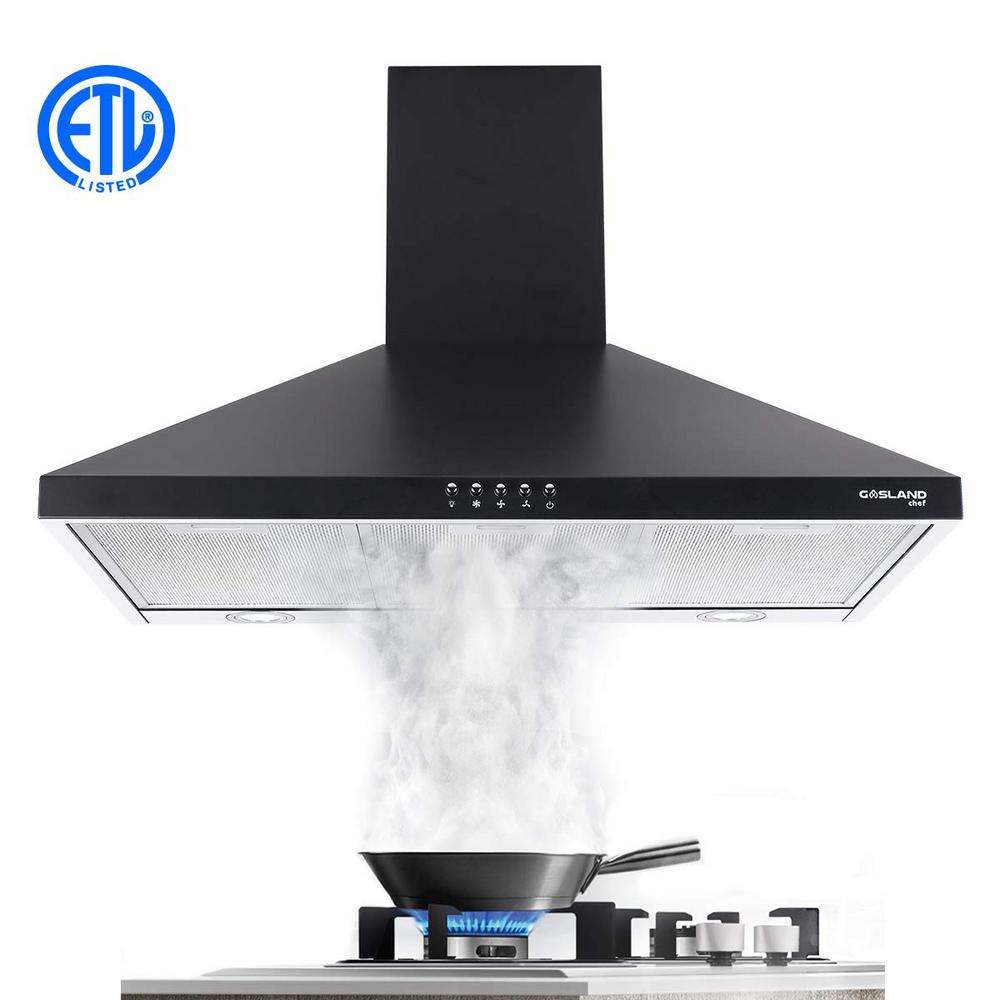 Gasland Chef 30 In Wall Mount Range Hood Black Stainless Steel Range Hood In Black Stainless Steel