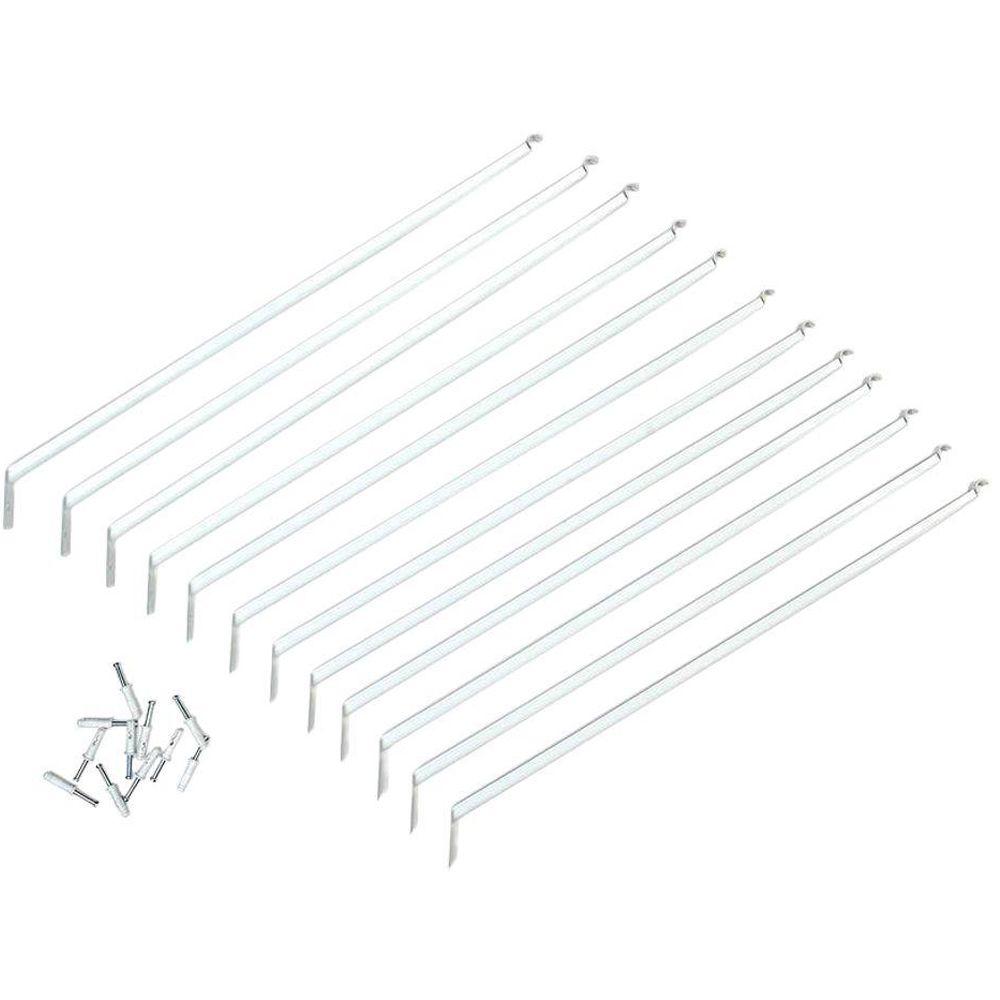 MP7016 Wire Shelf End Bracket Pack of 6 New Version 6 Piece White