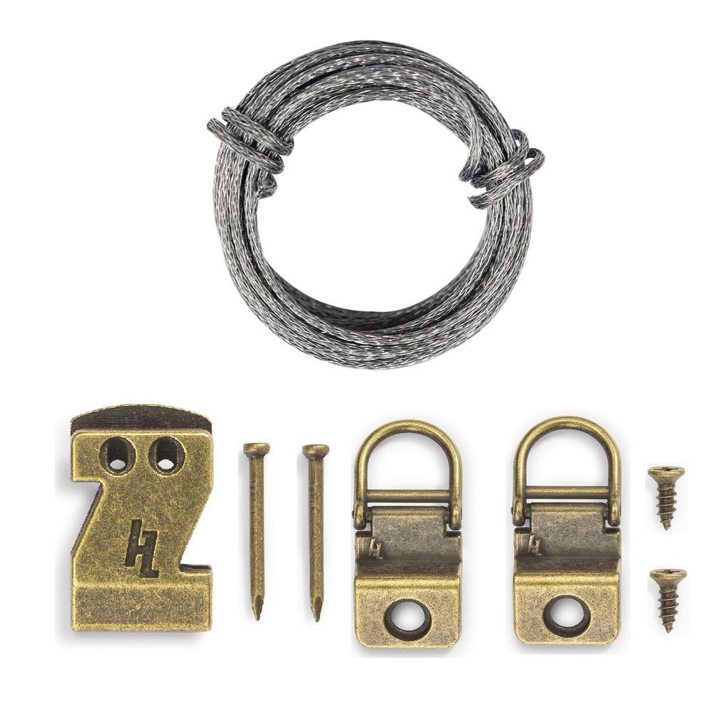 HangZ 25 lb. Canvas Flat Mount Saw Tooth Hook Wire Kit34053 The Home