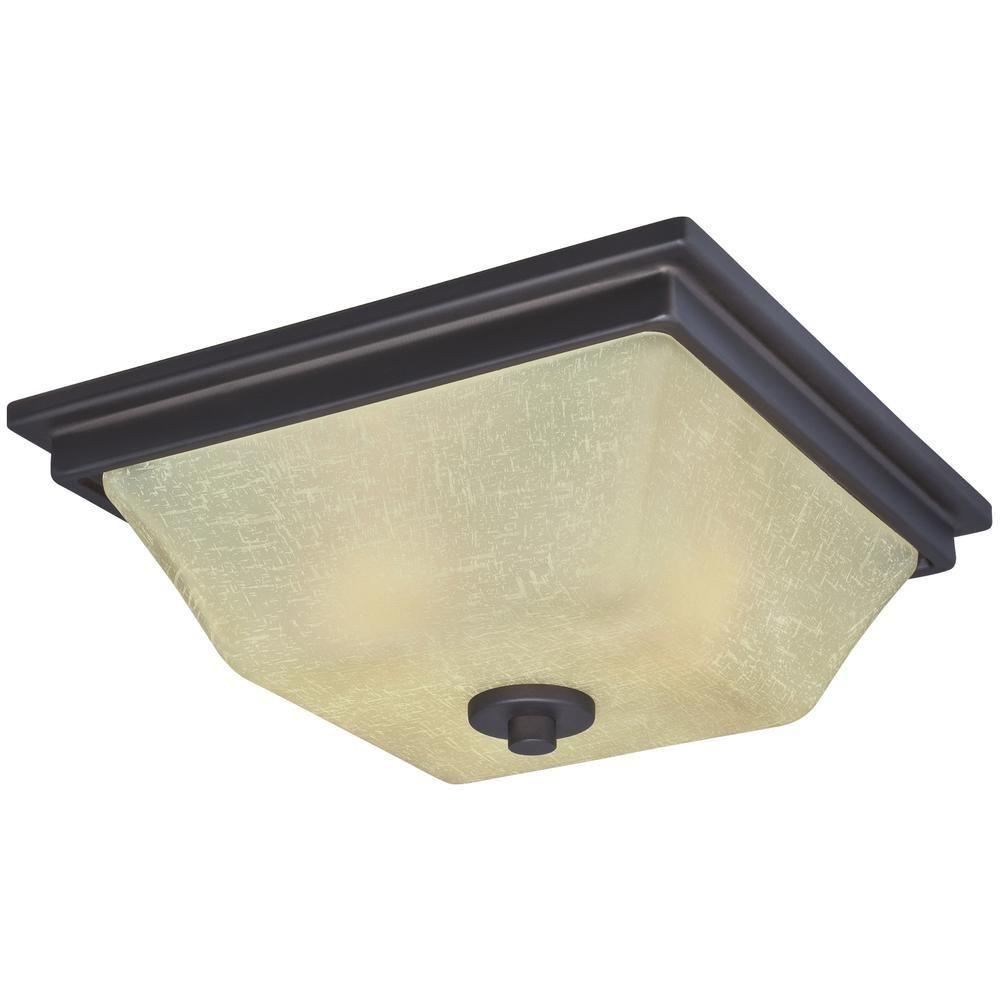 Westinghouse Ewing 2Light Oil Rubbed Bronze Flush Ceiling Fixture
