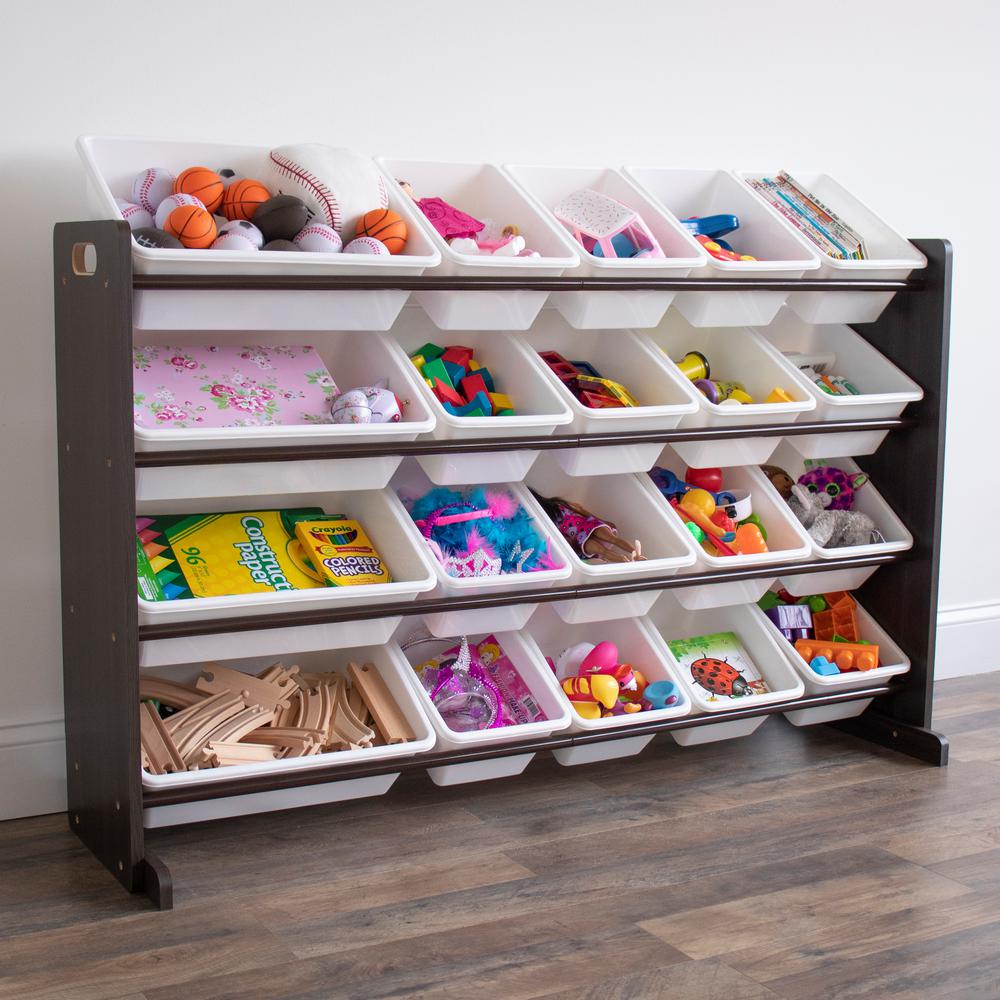 Toy Storage Box Organizer Kids Children Playroom Plastic Bins Wood Extra Large