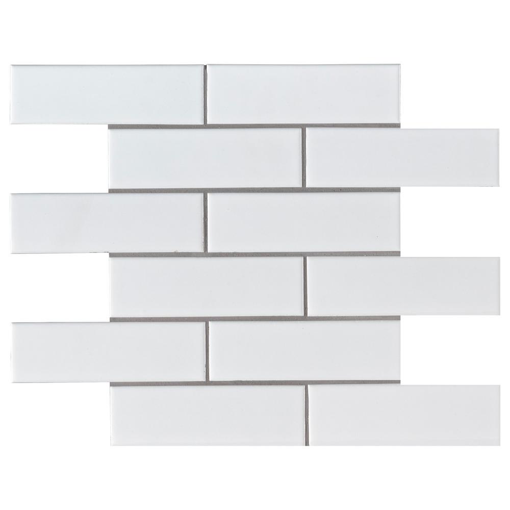 Msi Retro Brick Bianco 11 57 In X 3 6mm Matte Porcelain Msi Retro Brick Bianco 11 57 In X 3