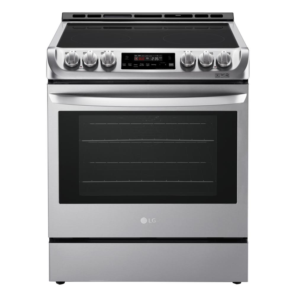 LG Electronics 6.3 cu. ft. Slide-In Electric Range with ProBake Convection Oven and EasyClean in Stainless Steel, Silver was $1599.0 now $988.2 (38.0% off)