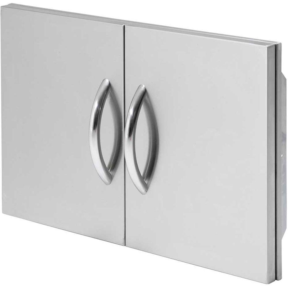 Outdoor Kitchen Doors Storage The Home Depot Stainless Steel Double Access Door