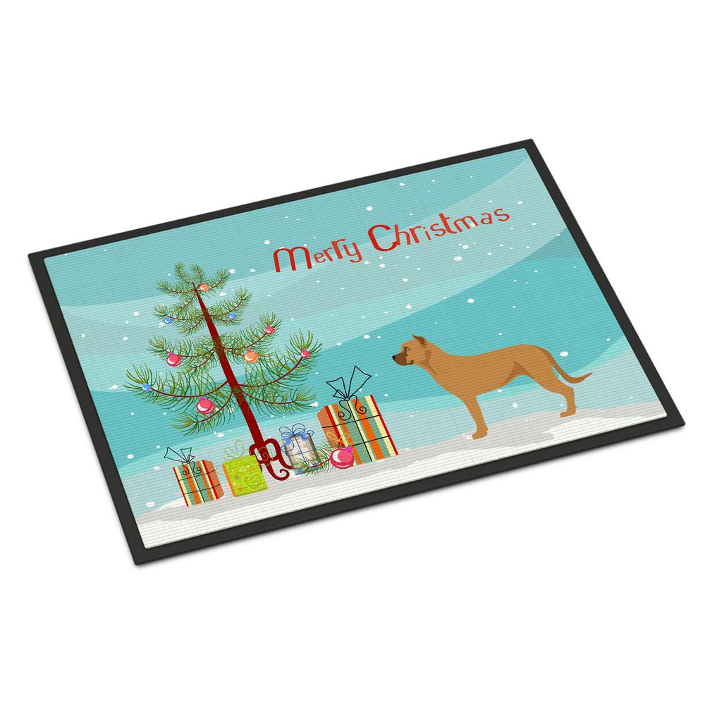 Carolines Treasures 18 In X 27 In Indooroutdoor Alano Espanol Spanish Bulldog Christmas Door Mat