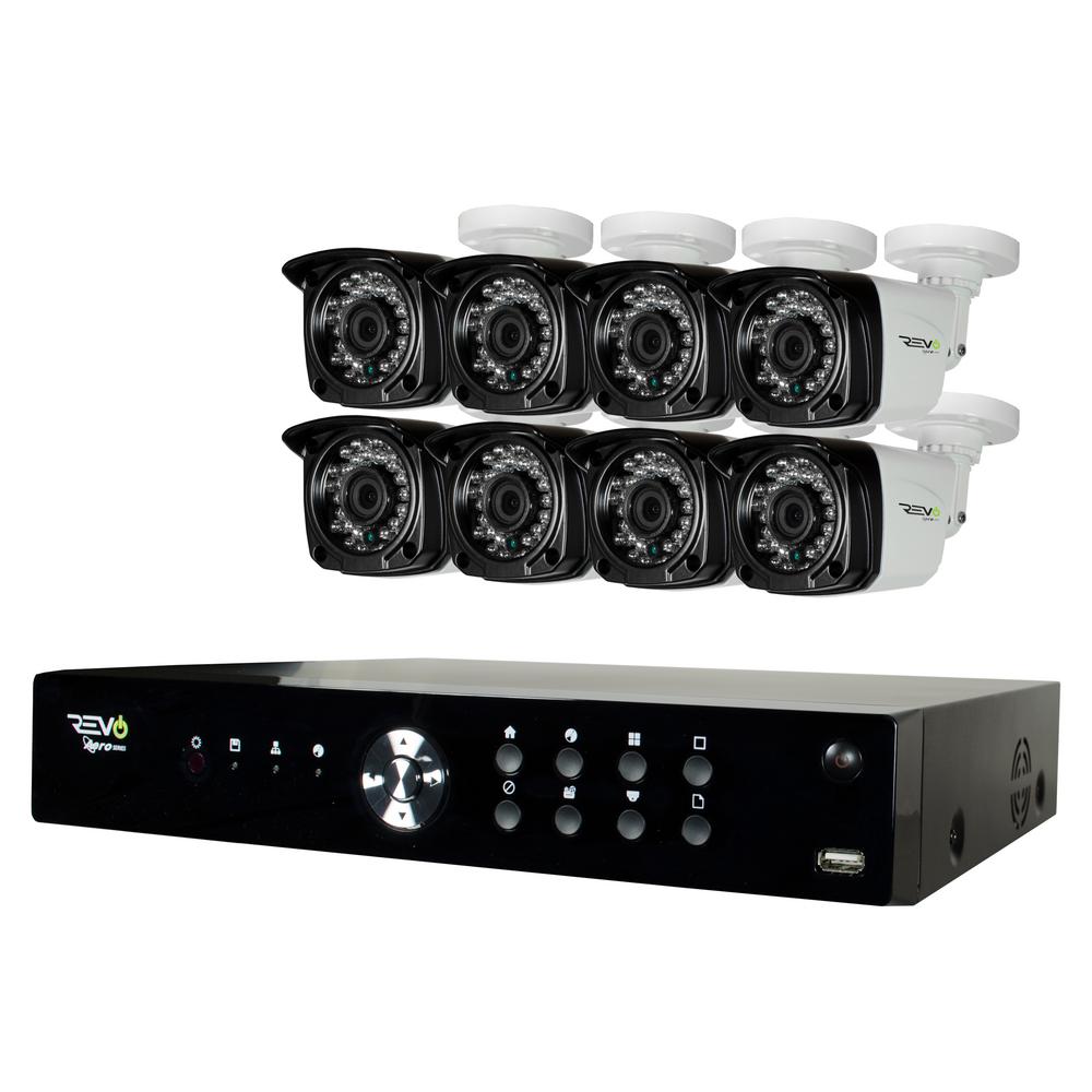 Revo Aero 16Channel HD 2TB Surveillance DVR with 8 Indoor/Outdoor