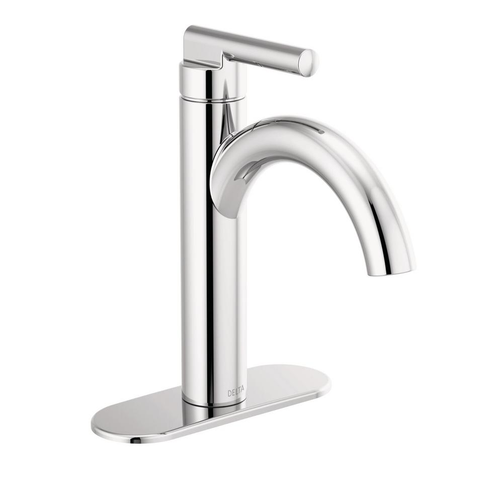 Delta Nicoli JSpout Single Hole SingleHandle Bathroom Faucet in