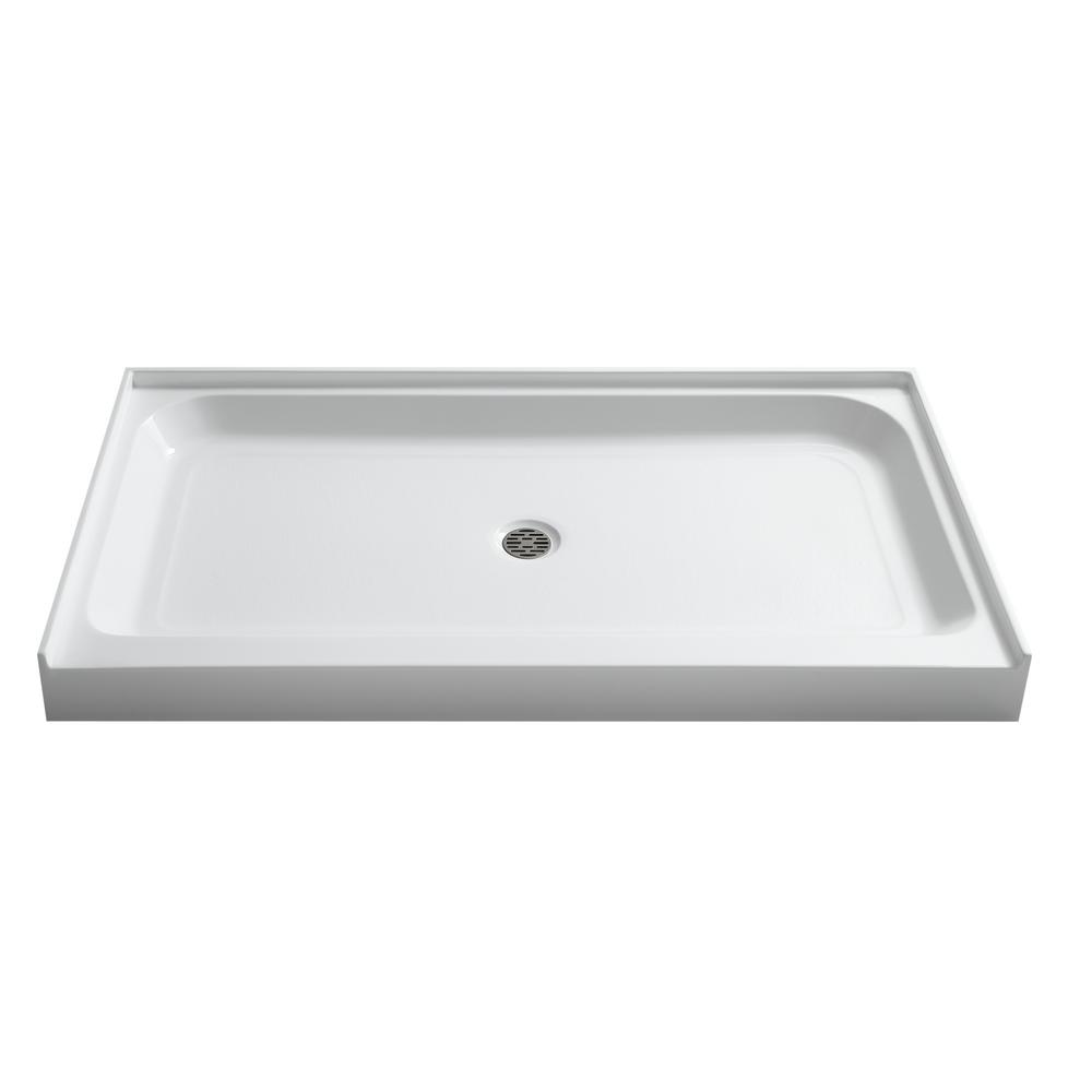 Dreamline Slimline 32 In X 60 In Single Threshold Shower Base In White Dlt 1132601 The Home