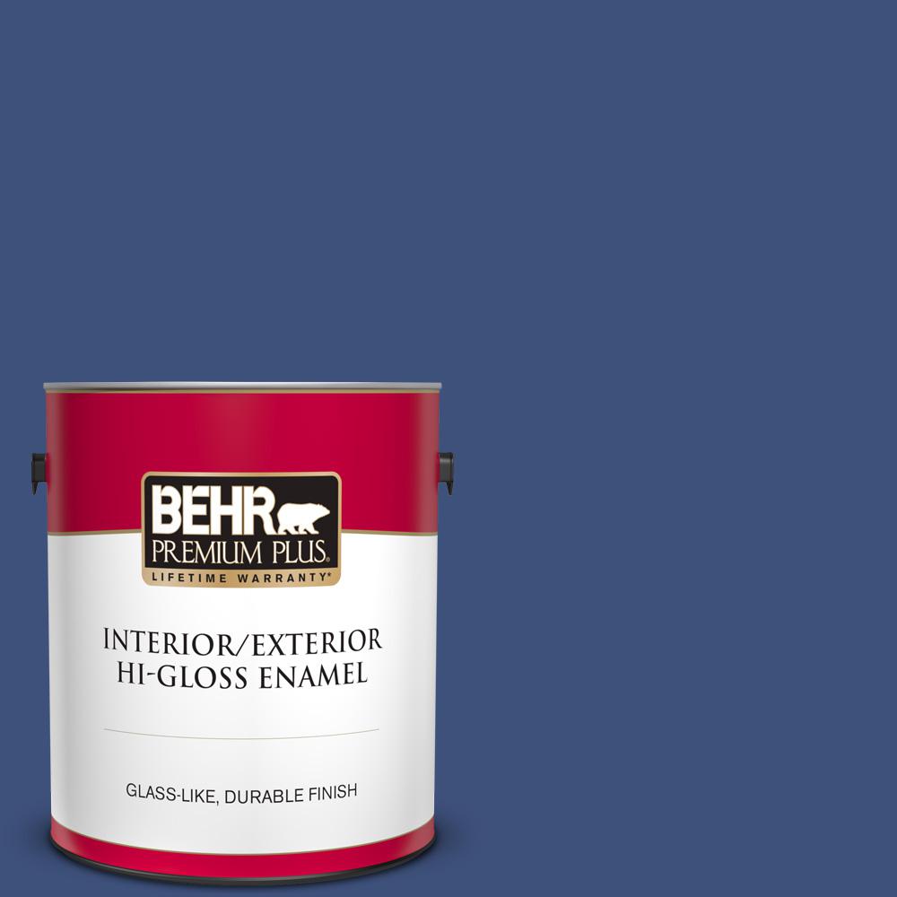 Behr Premium Plus 1 Gal 600d 7 Daring Indigo Hi Gloss Enamel