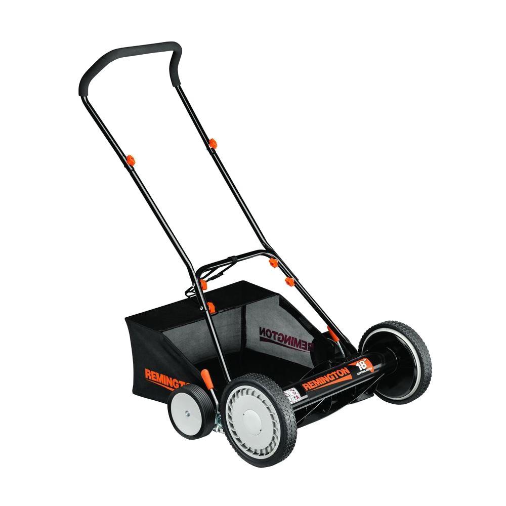 Remington 18 inch Manual Walk Behind Non-electric Reel Mower with Bagger by Remington