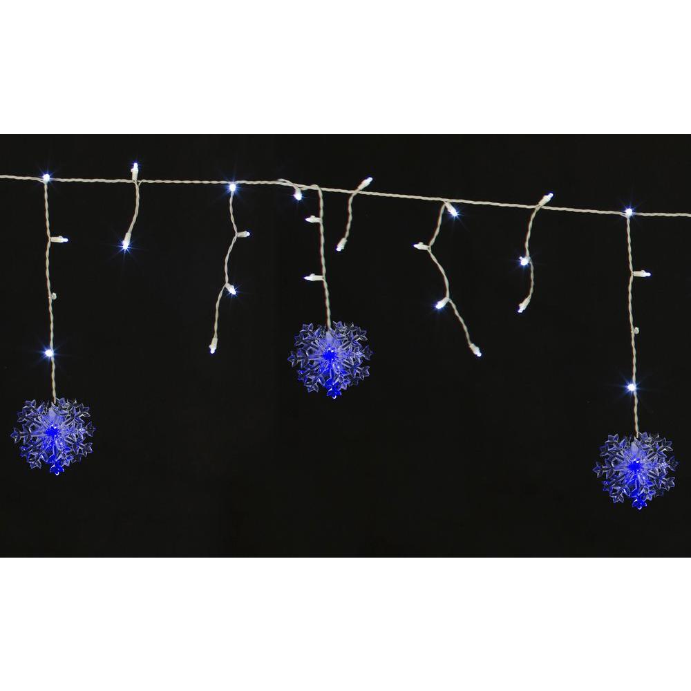Home Accents Holiday 200-Light Cool White LED Dome Icicle Light Set CHRISTMAS