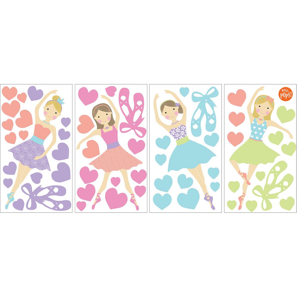 Wallpops Multi Color Prima Ballerina Wall Decal Wpk2575 The Home Depot - Ballerina Wall Decals Wallpops Multi Color Prima Ballerina Wall Decal Wpk2575 The Home Depot - Ballerina Wall Decals