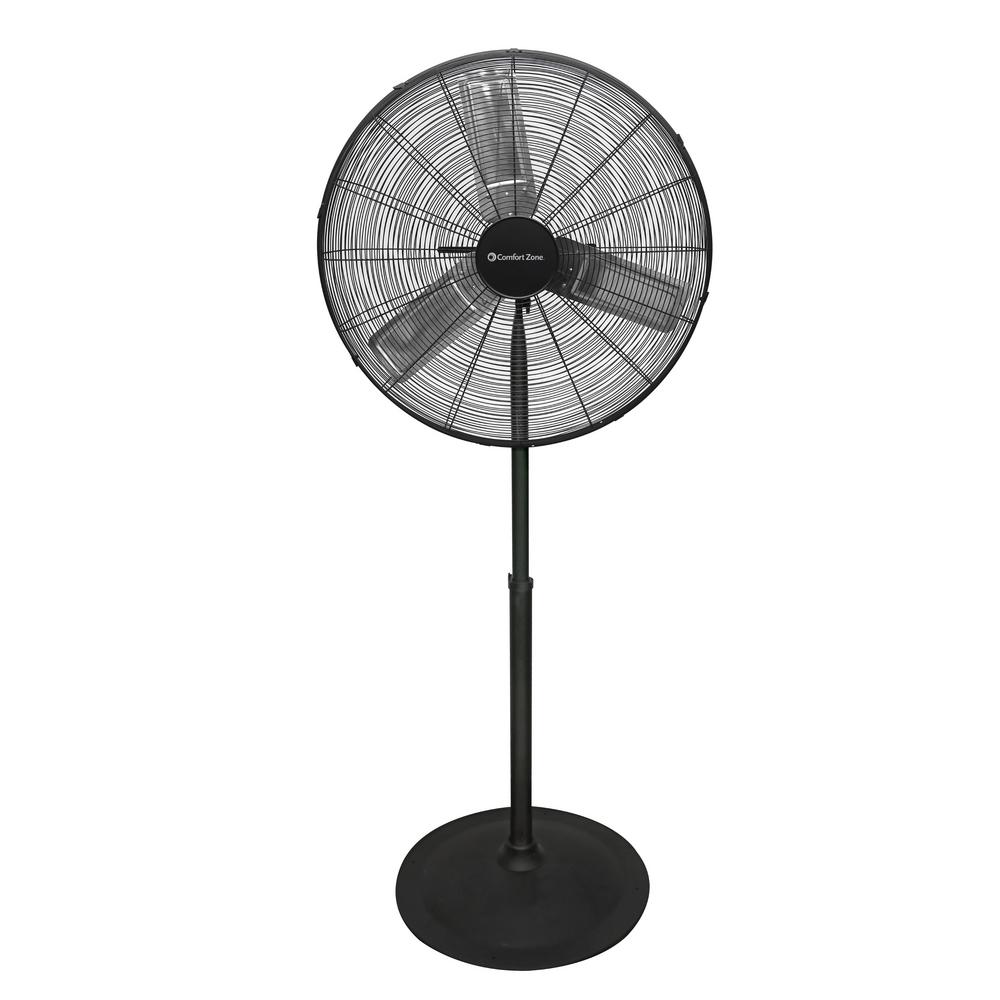 Comfort Zone 30 In High Velocity 3 Speed Industrial Pedestal Fan