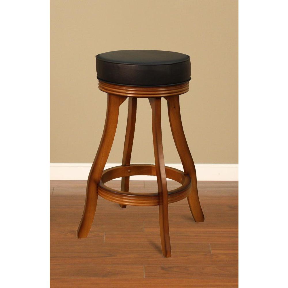 American Heritage Designer 31 in. Vintage Oak Cushioned Bar Stool