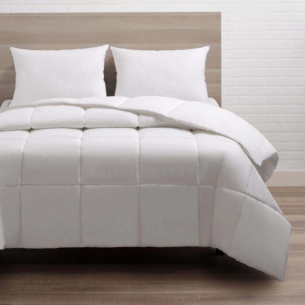 Allied Home Candice Olson 233 Thread Count 100 Cotton White Duck Down Twin Comforter Bmi 9068l 1 The Home Depot