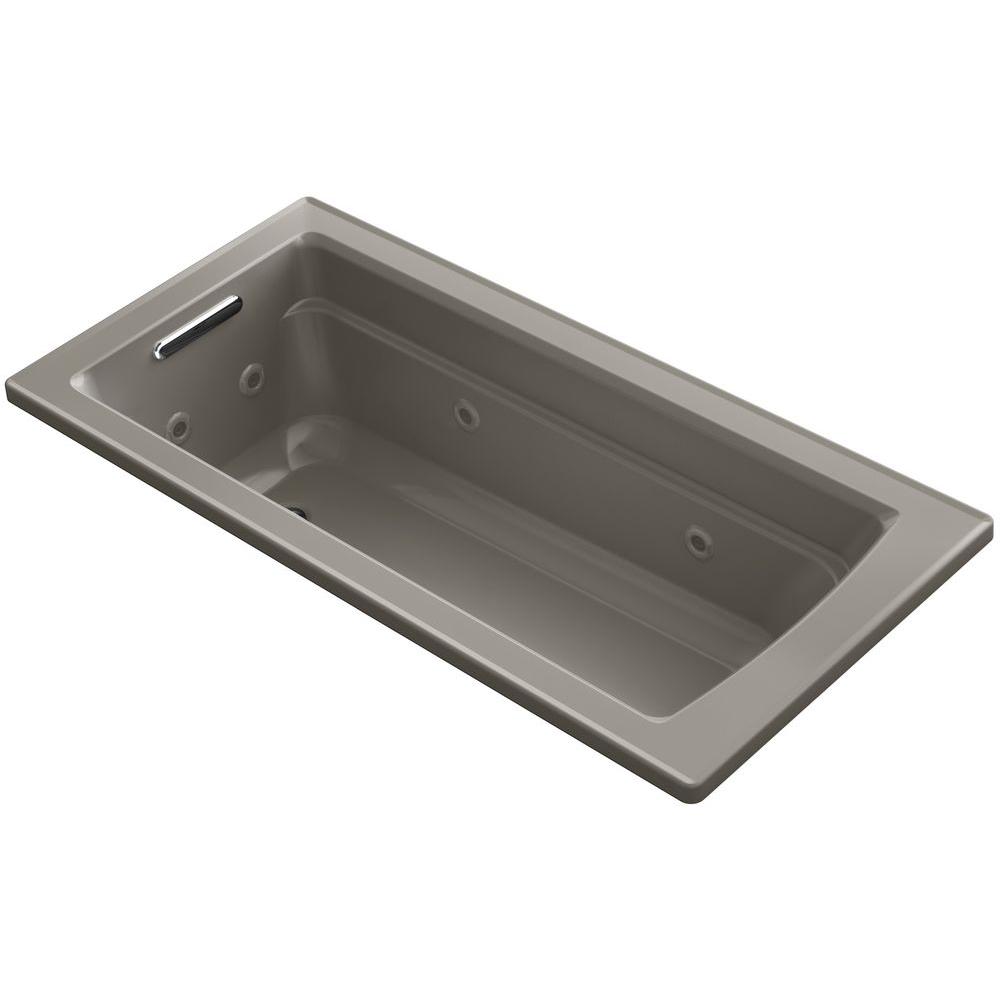 KOHLER Archer 5.5 ft. WalkIn Whirlpool and Air Bath Tub with Bask