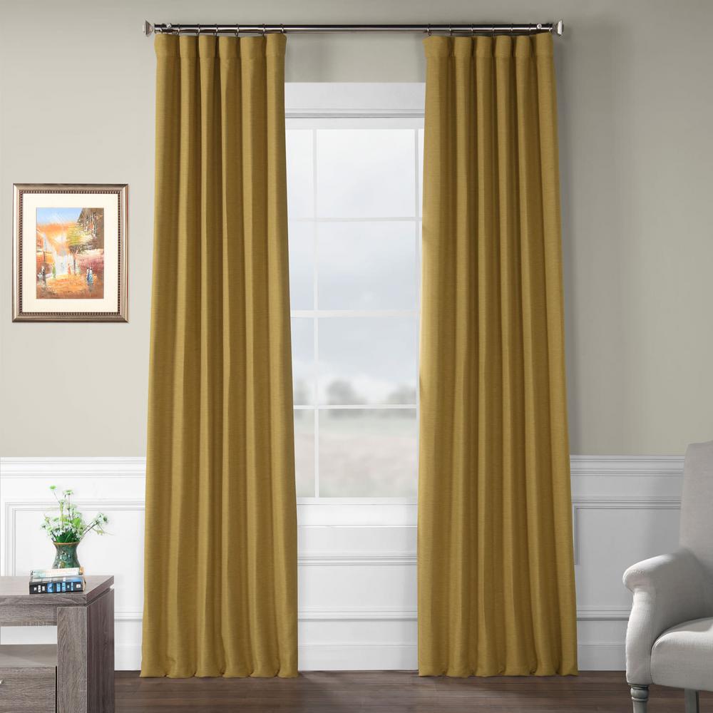 Solid Gold Curtains Drapes Window Treatments The Home Depot
